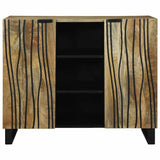 vidaXL Sideboard Bruin 90 x 33 x 75 cm massief mangohout