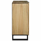vidaXL Sideboard Bruin 90 x 33 x 75 cm massief mangohout