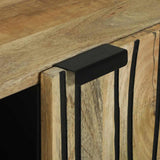 vidaXL Sideboard Bruin 90 x 33 x 75 cm massief mangohout