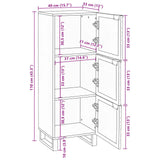 vidaXL Highboard Brown 40 x 33 x 110 cm solid mango wood