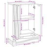 vidaXL Highboard Bruin 60 x 33 x 100 cm massief mangohout