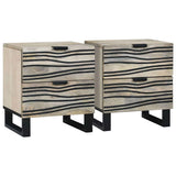 vidaXL Nachtkastje met lade Bruin 40 x 33 x 46 cm Massief acaciahout