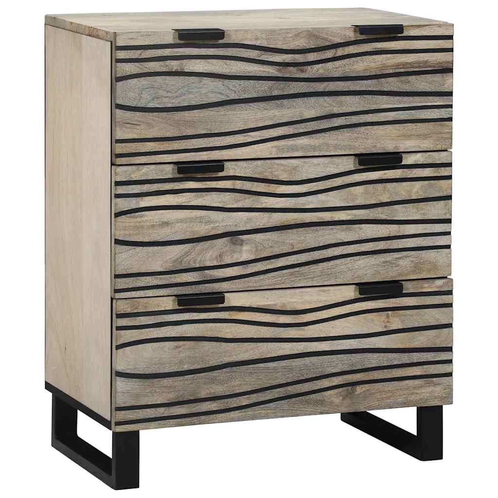 vidaXL Dressoir met lade Bruin 60 x 33.5 x 75 cm Massief mangohout