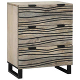 vidaXL Dressoir met lade Bruin 60 x 33.5 x 75 cm Massief mangohout