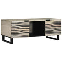 vidaXL Salontafel Bruin en Zwart 100 x 54 x 40 cm Massief acaciahout