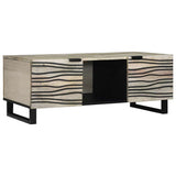 vidaXL Salontafel Bruin en Zwart 100 x 54 x 40 cm Massief acaciahout