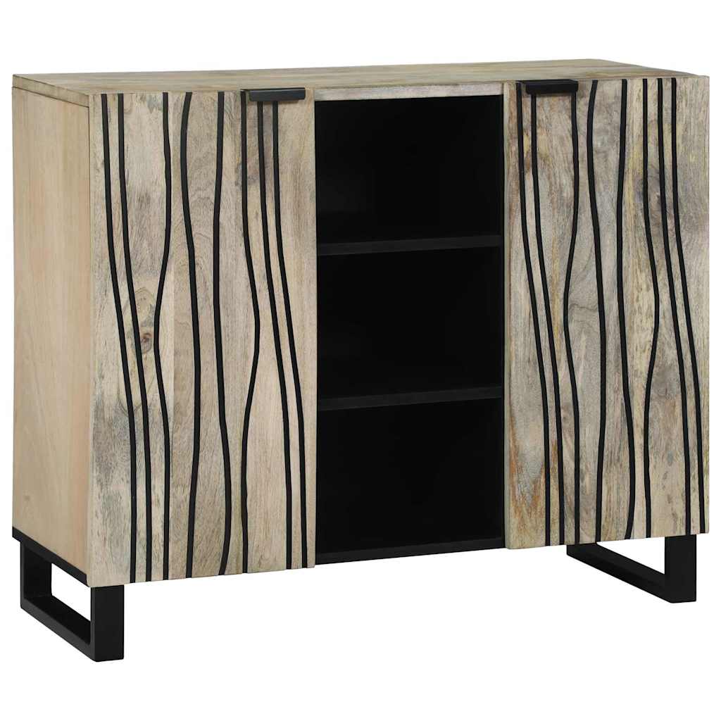 vidaXL Sideboard Bruin 90 x 33 x 75 cm massief mangohout