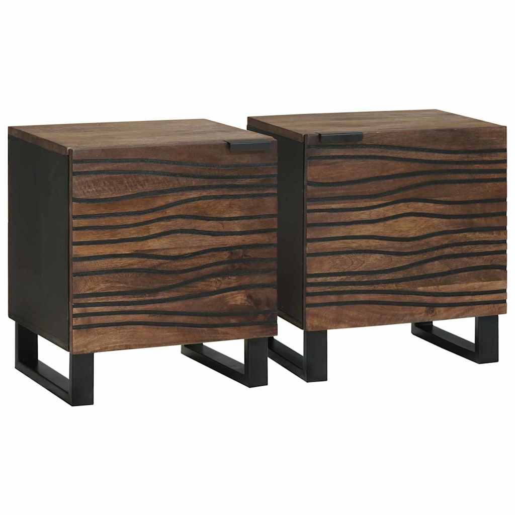 vidaXL Nachtkastje Bruin 40 x 33 x 46 cm Massief acaciahout