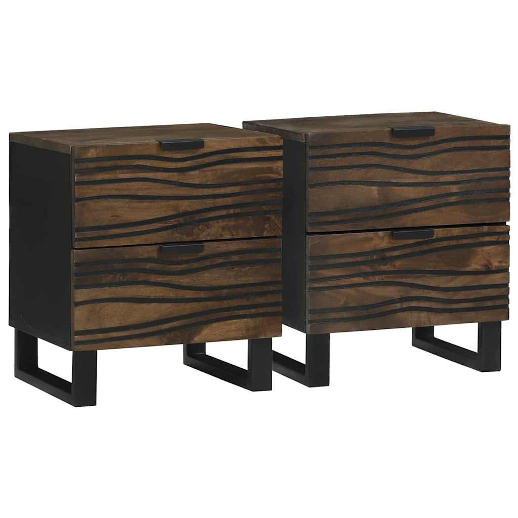 vidaXL Nachtkastje met lade Bruin 40 x 33 x 46 cm Massief acaciahout