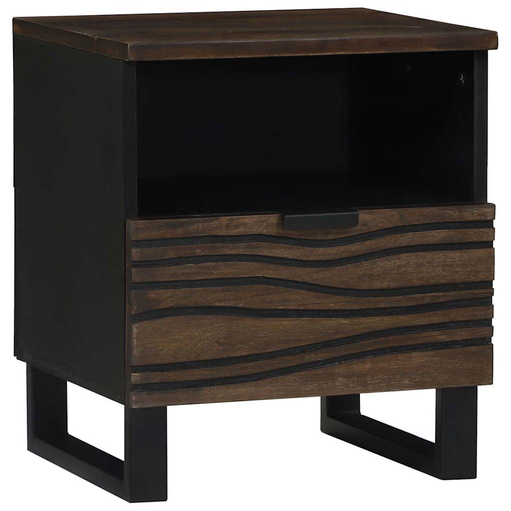 vidaXL Nachtkastje met lade Bruin 40 x 33 x 46 cm Massief acaciahout