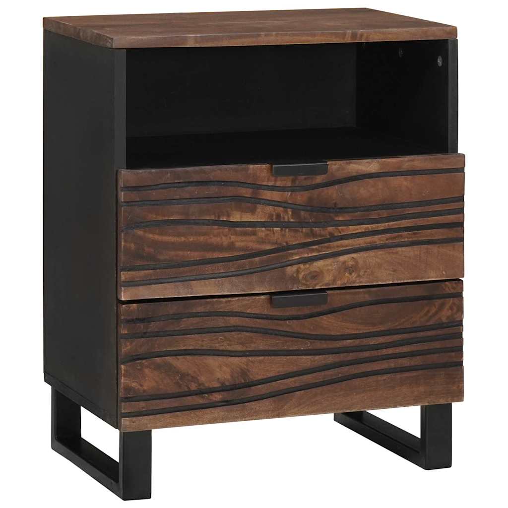 vidaXL Nachtkastje met lade Bruin 50 x 33 x 62 cm Massief acaciahout