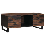 vidaXL Salontafel Bruin en Zwart 100 x 54 x 40 cm Massief acaciahout