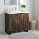 vidaXL Wastafel kabinet voor de badkamer Bruin 62 x 33 x 58 cm