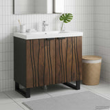 vidaXL Wastafel kabinet voor de badkamer Bruin 62 x 33 x 58 cm