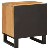 vidaXL Nachtkastje met lade Naturel 40 x 33 x 46 cm Massief Mango Hout
