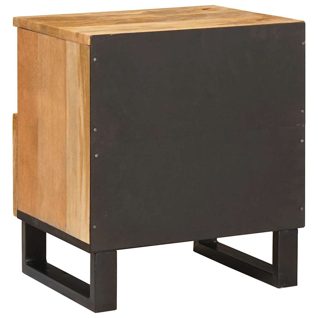 vidaXL Nachtkastje met lade Naturel 40 x 33 x 46 cm Massief Mango Hout