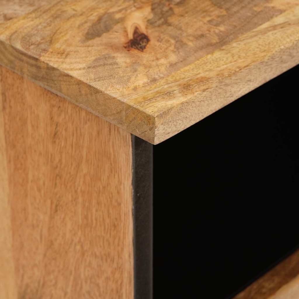 vidaXL Nachtkastje met lade Naturel 40 x 33 x 46 cm Massief Mango Hout