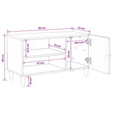 vidaXL TV Eenheden met plank Lichtbruin 80 x 33 x 46 cm Bewerkt hout