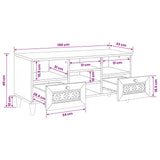 vidaXL TV Eenheden met lade Lichtbruin 100 x 33 x 46 cm Bewerkt hout