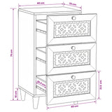 vidaXL Dressoir met lade Lichtbruin 33,5 x 40 x 75 cm