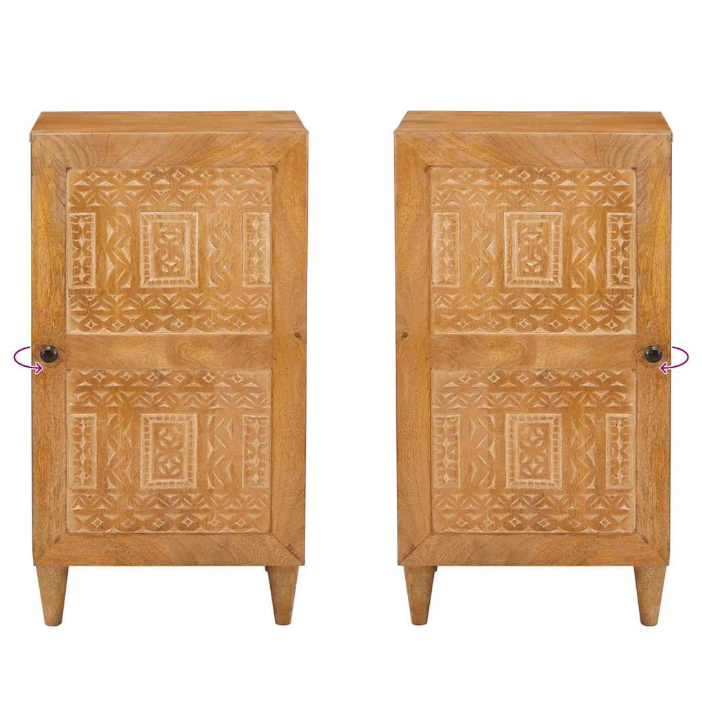 vidaXL Dressoir Lichtbruin Massief mangohout en engineered hout