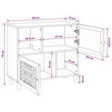 vidaXL Dressoir Lichtbruin 33.5 x 80 x 75 cm