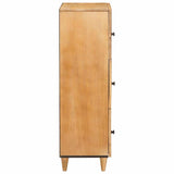 vidaXL Highboard Lichtbruin 40 x 33 x 110 cm massief mangohout