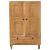 vidaXL Highboard Lichtbruin 60 x 33 x 100 cm massief mangohout