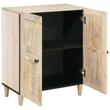 vidaXL Sideboard White 60 x 33 x 75 cm Solid Mango Wood