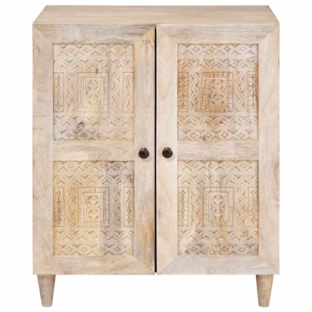 vidaXL Sideboard White 60 x 33 x 75 cm Solid Mango Wood
