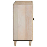 vidaXL Sideboard White 60 x 33 x 75 cm Solid Mango Wood