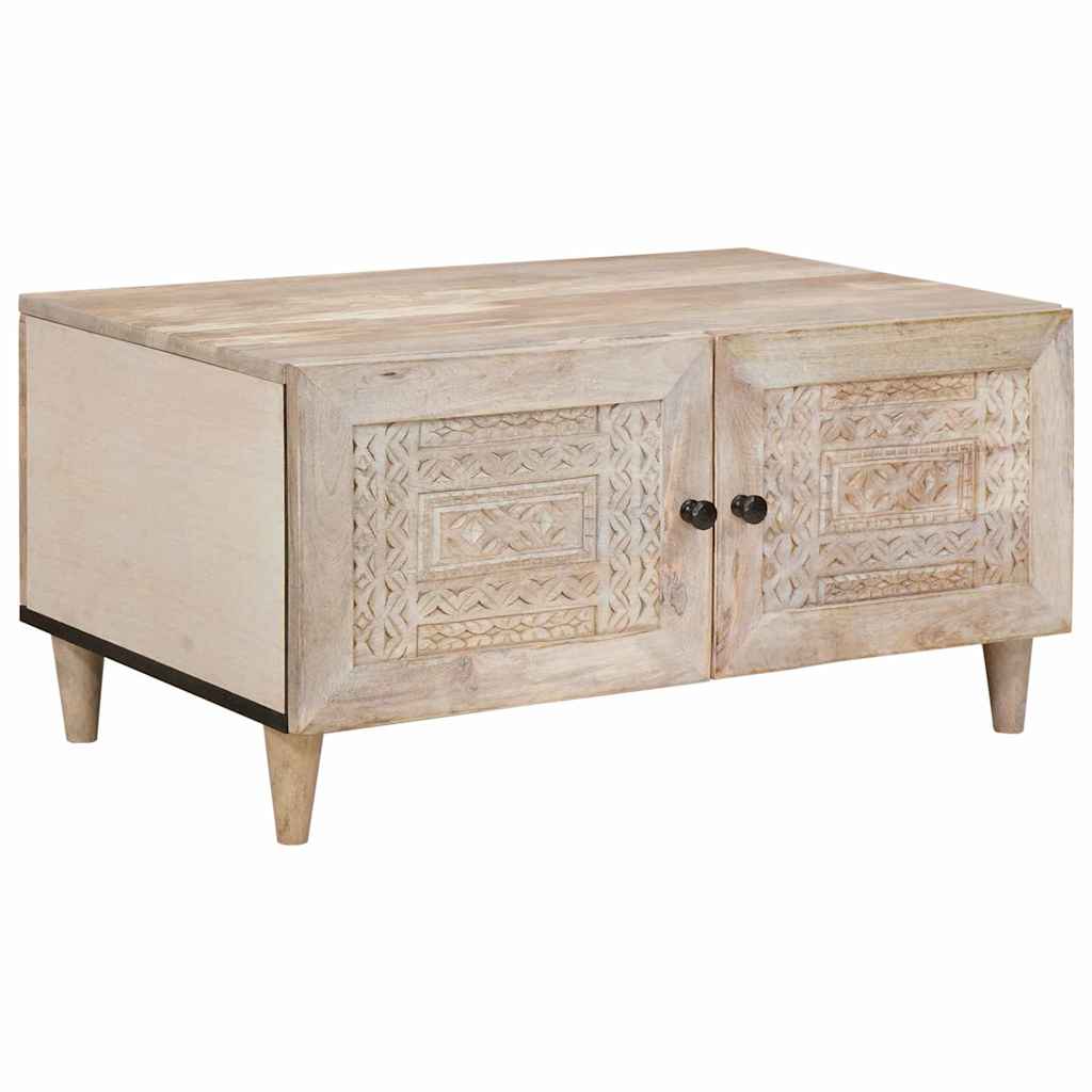 vidaXL Coffee Table Light Brown 80 x 50 x 40 cm Solid Acacia Wood