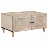 vidaXL Coffee Table Light Brown 80 x 50 x 40 cm Solid Acacia Wood
