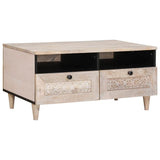 vidaXL Salontafel Lichtbruin 80 x 54 x 40 cm Massief acaciahout