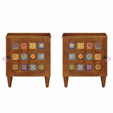 vidaXL Nachtkastje Bruin 40 x 33 x 46 cm Massief Mango Hout