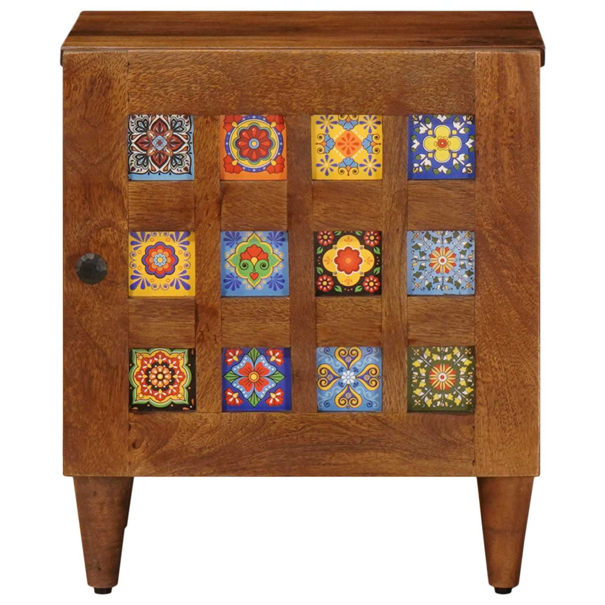 vidaXL Nachtkastje Bruin 40 x 33 x 46 cm Massief Mango Hout