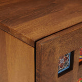 vidaXL Nachtkastje Bruin 40 x 33 x 46 cm Massief Mango Hout