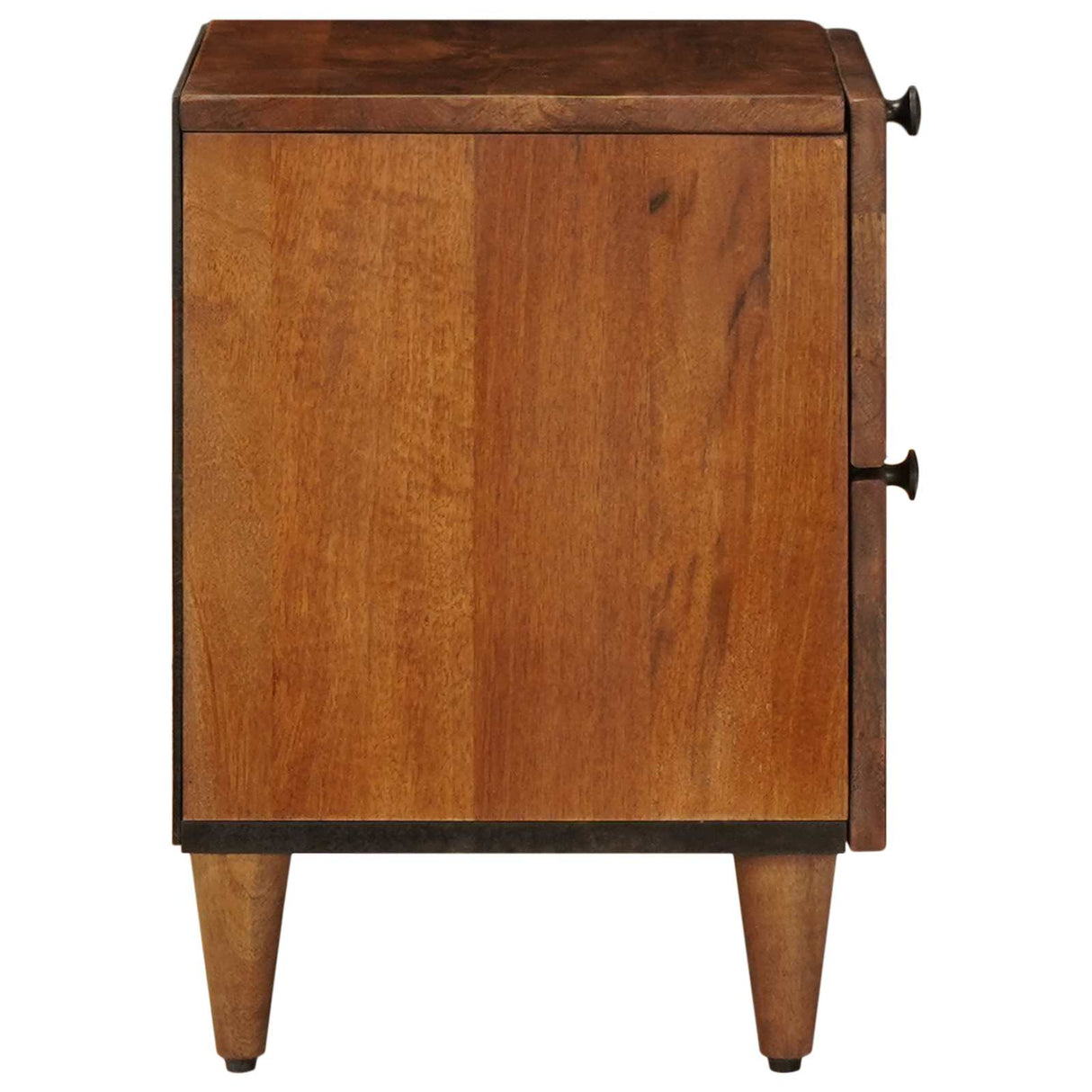 vidaXL Nachtkastje met lade Bruin 40 x 33 x 46 cm Massief Mango Hout