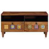 vidaXL TV Kast Walnotenhout 70 x 33 x 46 cm Massief Mango Hout