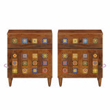 vidaXL Nightstand with Drawer Brown 50 x 33 x 60 cm Solid Mango Wood