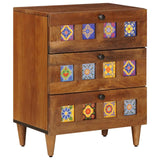 vidaXL Nightstand with Drawer Brown 50 x 33 x 62 cm Solid Mango Wood