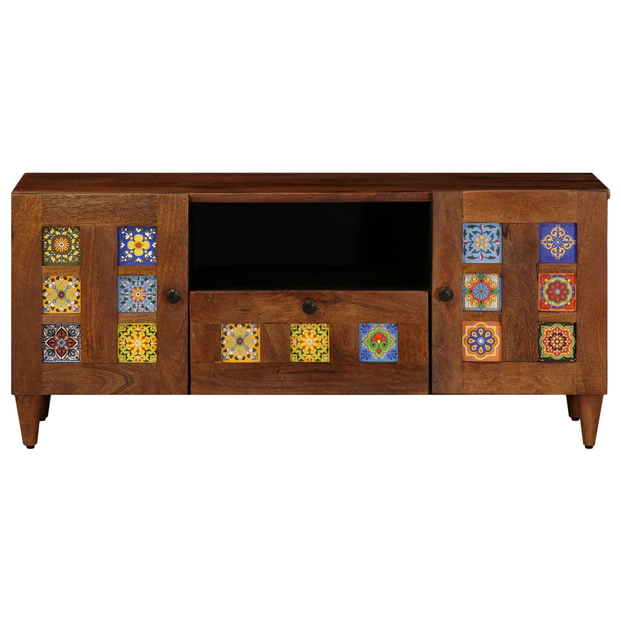 vidaXL TV Kast Walnotenhout 105 x 33 x 46 cm Massief Mango Hout
