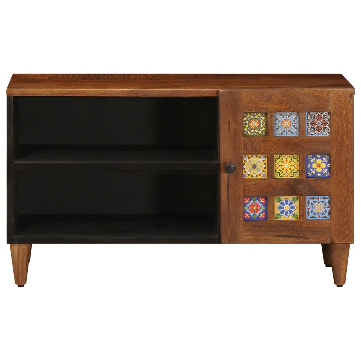 vidaXL TV Kast Walnotenhout 80 x 33 x 46 cm Massief Mango Hout