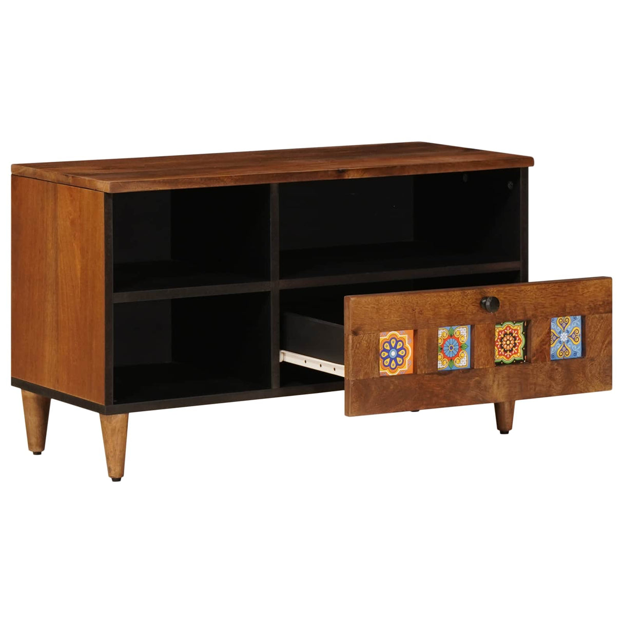 vidaXL TV Kast Walnotenhout 80 x 33 x 46 cm Massief Mango Hout