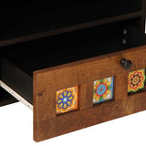 vidaXL TV Kast Walnotenhout 80 x 33 x 46 cm Massief Mango Hout