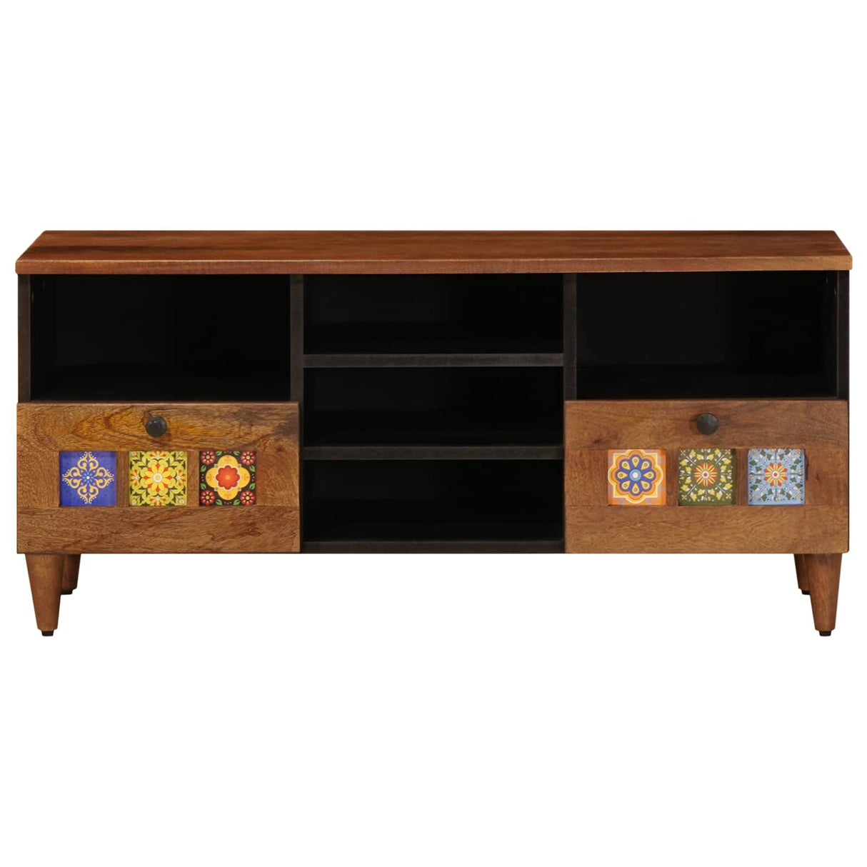 vidaXL TV Kast Walnotenhout 100 x 33 x 46 cm Massief Mango Hout