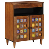 vidaXL Dressoir Walnotenhout 60 x 33 x 75 cm Massief Mango Hout
