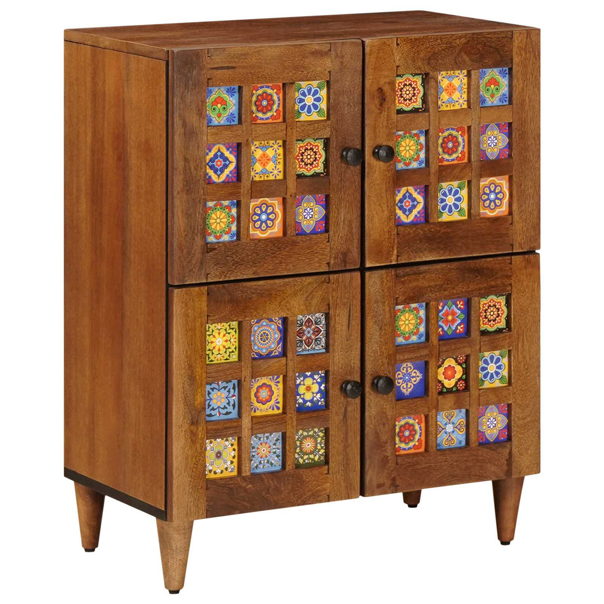 vidaXL Sideboard Walnut Wood 60 x 33 x 75 cm Solid Mango Wood