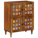 vidaXL Sideboard Walnut Wood 60 x 33 x 75 cm Solid Mango Wood