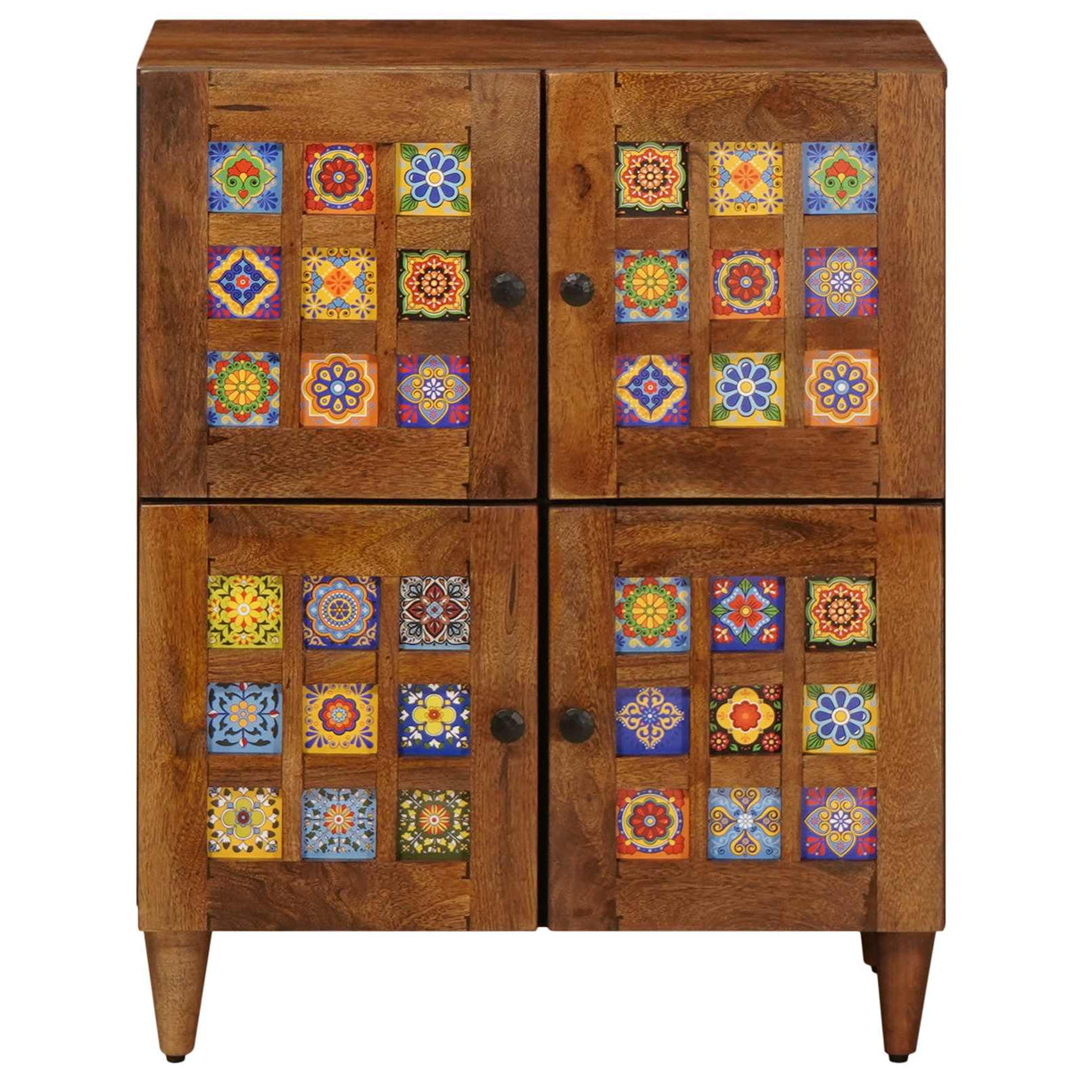 vidaXL Sideboard Walnut Wood 60 x 33 x 75 cm Solid Mango Wood
